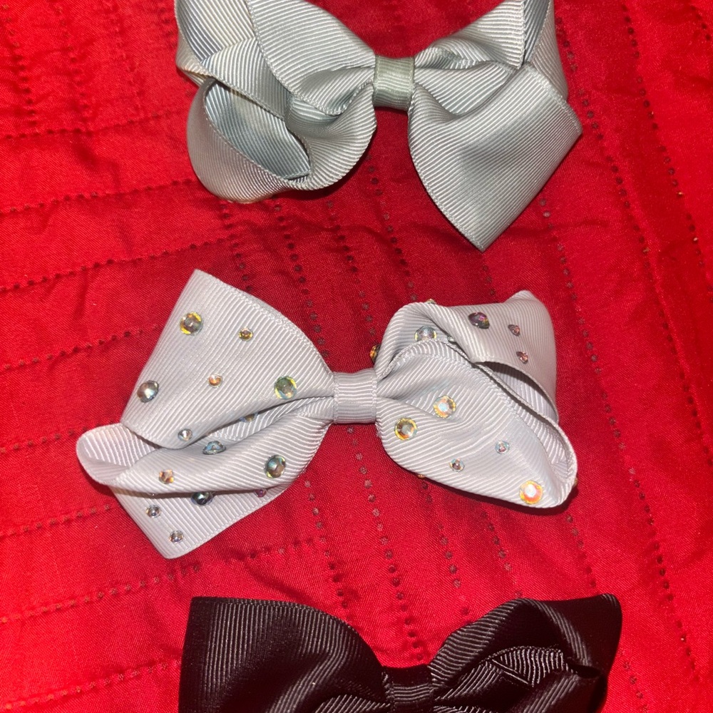 Chic Kids Bow Trio - Black, Gray, and Silver